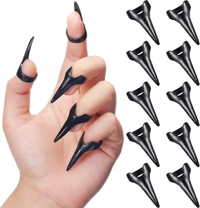Retro Metal Finger Claw Rings Set for Cosplay and Nail Art - Picture 1 of 12