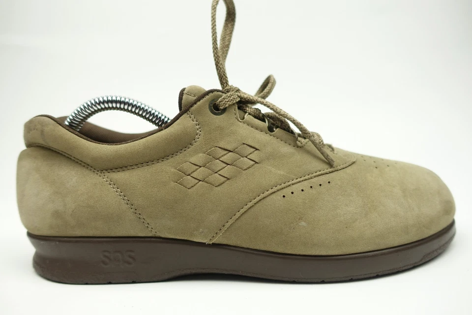 Mocasines SAS Tripad Comfort aspecto gamuza 9,5 medio corbata gris verde oxfords  Foto 1 de 4