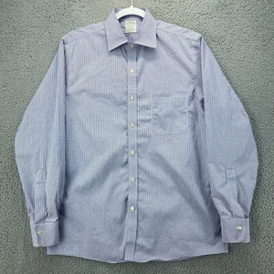 Brooks Brothers Hemd Herren 15,5 33 blau kariert Milano bügelfrei Stretch - Bild 1 von 8