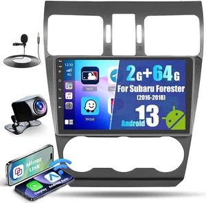 2+64GB Android 13 Stereo for 2016-2018 Subaru Forester Impreza WRX STI 9" Touch - Picture 1 of 6