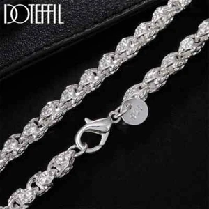 DOTEFFIL 925 Sterling Silber 20/24 Zoll 5 mm Wasserhahn Kette Halskette Schmuck - Bild 1 von 6