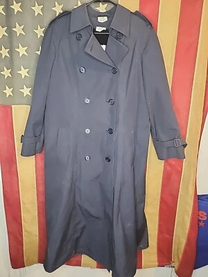 12 R - Women Navy Military Water Resistant Trench Coat w/  Removable Liner  9265 - Image 1 of 4