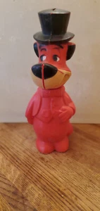 HUCKLEBERRY HOUND SOAKY FUN CLUB MÜNZBANK 60ER JAHRE VINTAGE ROT MIT SCHWARZEM HUT - Bild 1 von 4