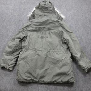 US Military Jacket Mens Medium Extreme Cold Weather Parka Green Cotton Coat N-3B - Picture 1 of 17