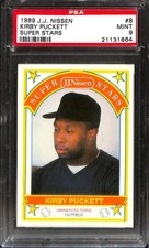 1989 J.J Nissen Super Stars #8 KIRBY PUCKETT PSA 9 21131864