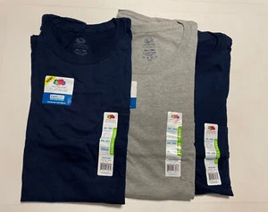 Fruit of the Loom Men's Crew T-Shirt Navy & Steel Grey, 2XL (50/52) 3-Pack - Picture 1 of 3