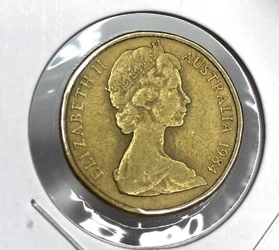 World Coin 1984 Australia $1 Dollar Aluminum-Bronze KM#77 - Image 1 of 3