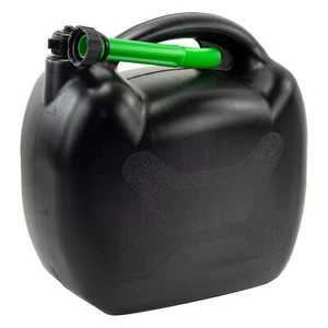 Benzinkanister 20 L schwarz Kunststoff mit Einfüllschlauch grün, UN-Zulassung - Bild 1 von 7