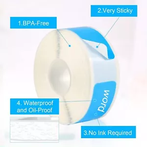 1pc Label Maker Tape for Phomemo D30 Label Printer Machine Thermal Paper Sticker - Picture 1 of 14