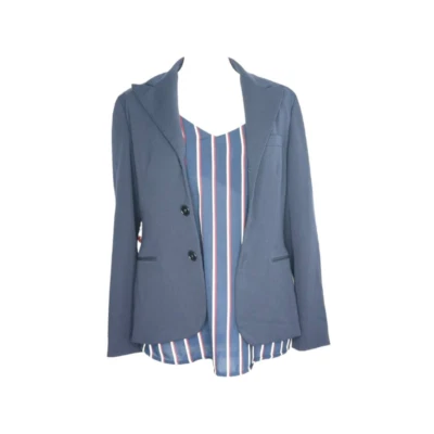Blazer Ralph Lauren Mujer 8 Azul Lana Sencillo Pecho 2 Botones Cierre Trabajo  Foto 1 de 4