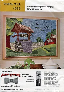 Wishing Well Punch Needle Rug Or Wall Hanging Printed Foundation Aunt Lydias 688 - Picture 1 of 3
