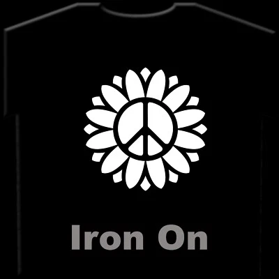 Peace Flower Iron-On Heat Transfer Decal - Image 1 of 2