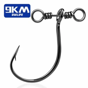10Pcs Drop Shot Rig Hook Swivel Soft Lure Hooks Worm Hooks for Bass Carp Catfish - Bild 1 von 13