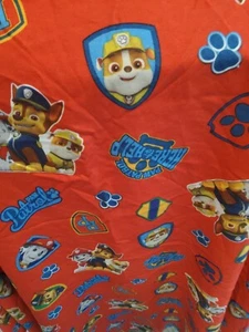 Paw Patrol Red Crib Toddler Flat Sheet 56x42 Small Soft Puppies - Picture 1 of 2