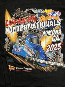 NHRA DRAG RACING OFFICAL 2025 WINTER NATIONALS blk  EVENT T SHIRT  SIZE MEDIUM - Picture 1 of 4