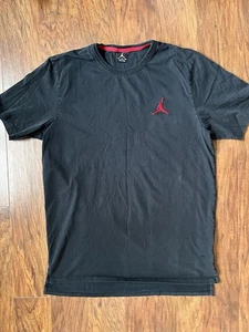 Camiseta Air Jordan Negra Talla XL Rojo Logo Red Stitch Jumpman - Imagen 1 de 4