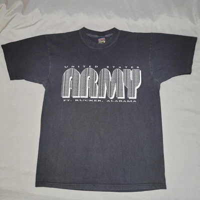Vintage US Army Shirt Mens Large Fort Rucker Alabama Military Graphic 90s Tee - Image 1 of 4