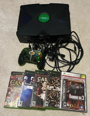 OG XBOX Console With Cables/Controller & 5 Games TESTED & WORKS - Image 1 of 4
