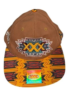 Vintage NFL Super Bowl XXX 30 Official Logo Brown FMI Staff Football Sports Hat - Bild 1 von 4