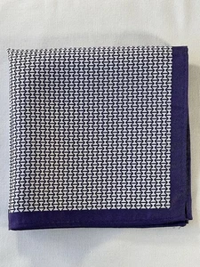 Purple/white geometric pocket square/handkerchief - Next - Picture 1 of 4