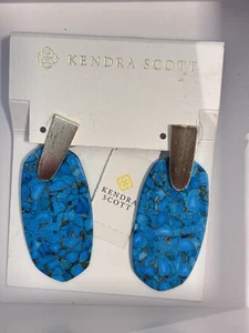 Neu Kendra Scott Ohrringe Aragon Bronze geädert Türkis - Bild 1 von 1