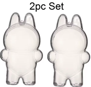 Clear Protective Monster Plush Case for Labubu Popmart Protective Cover 2pc set - Picture 1 of 4
