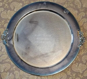 1988 Monmouth Park Horse Racing Trophy Plate – Klassy Kiss – Silverplate - Picture 1 of 4