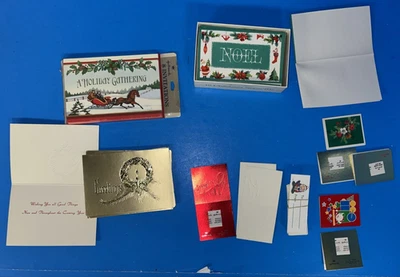 Vintage Hallmark Christmas Invitations & Cards & gift tags LOT - Image 1 of 4