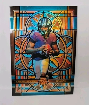 2025 Panini Mosaic Jumbo Stained Glass Lamar Jackson Ravens #1 - Image 1 of 2
