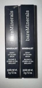 BARE MINERALS MINERALIST DEWY LIP GLOSS BALM .1 OZ CHOICE - AFFECTION STRENGTH - Picture 1 of 2