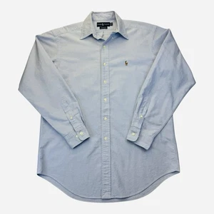 Camisa Ralph Lauren Para Hombre Grande Manga Larga Cambray Abotonada Denim Azul ¡Fotos! - Imagen 1 de 13