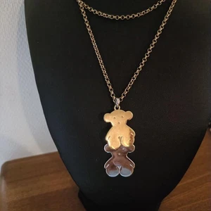 TOUS Silver Necklace Bear Pendant Cute Elegant Jewelry Gift Accessories E950 - Picture 1 of 10