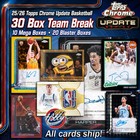 DALLAS MAVERICKS 25/26 Topps CHROME UPDATE (30 Box) TEAM Break #1
