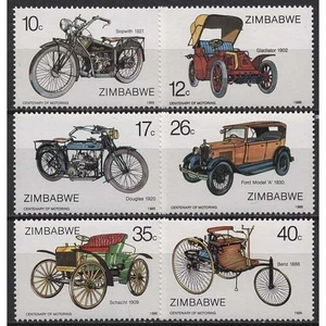 Simbabwe 1986 100 Jahre Motorisierung Autos Ford Benz 350/55 postfrisch - Bild 1 von 1