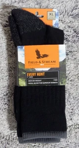 Field & Stream Calze Uomo Crew 9" Ogni Caccia Massima Durata Tg XL (13-15) - Foto 1 di 4
