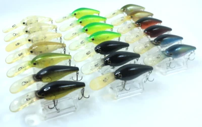 Lot de 20 Lucky Craft CB350 6,2 cm 14,6 g (crochets changés, pelage de peintu... - Photo 1/4