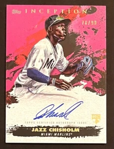 2021 TOPPS INCEPTION JAZZ CHISHOLM ROOKIE RC AUTO AUTOGRAPH PINK @ 78/99 @ - Picture 1 of 2