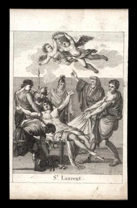 santino incisione 1800 S.LORENZO M. - Picture 1 of 1