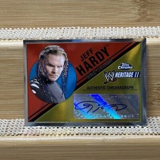 Jeff Hardy Auto 2007 Topps Heritage WWE Chrome II Authentic Chromograph