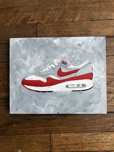 ORIGINAL AIR MAX 1 PAINTING SNEAKERS FINE ART - Picture 1 of 1