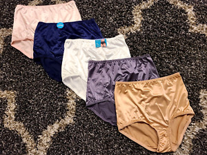 Lot of 5 Vanity Fair Women's briefs Size 8 satin panties