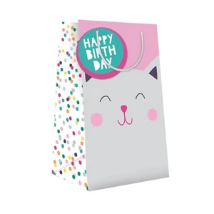 Cat Face Gift Bag Otter House Small Cute Pink Gret Kitty Kat For Cat Lover Gift - Picture 1 of 1