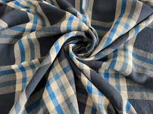 Designers Guild 100% Pure Linen Upholstery Fabric Remnant Tartan Check 140x140cm - Picture 1 of 17