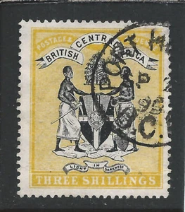 NYASALAND 1895 3s BLACK & YELLOW USED SG 27 CAT £75 - Picture 1 of 2