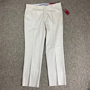 NWT Alfani Mens White Slim Fit Stretch Dress Pants 34W 30L (Actual 36" Waist) - Picture 1 of 15