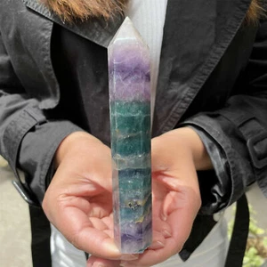 150 g+ Varita curativa punto obelisco cristal cuarzo fluorita arco iris natural 1 pieza - Imagen 1 de 12