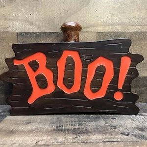 Gemmy Halloween Boo! Graveyard Sign Light Up Motion Activated Sounds *No Stake* - Picture 1 of 8