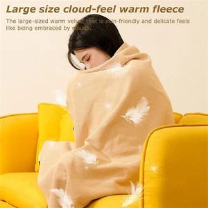 Portable USB Heated Blanket Shawl,3 Heating Levels,For Home Outdoor Camping - Picture 1 of 15