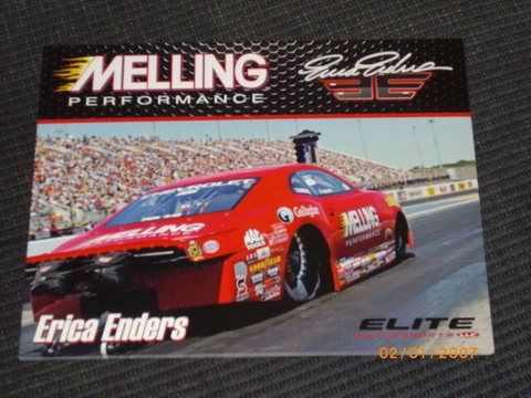 2019 ERICA ENDERS-STEVENS MELLING PERFORMANCE PRO STOCK NHRA POSTCARD Cover