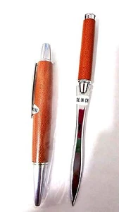 Abridor de Correo Inoxidable + Pluma de Tinta Negra en un Juego de Regalo NUEVO - Imagen 1 de 3